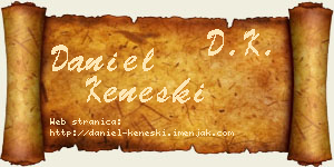 Daniel Keneški vizit kartica